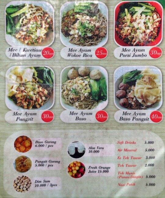 Mee Karet Oro Maison Weiner Menu