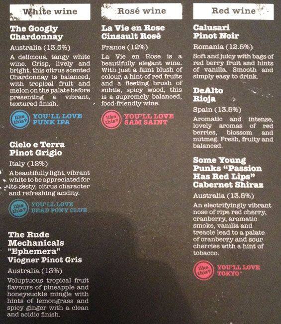 Menu at BrewDog pub & bar, Edinburgh, 143 Cowgate