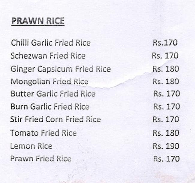 THE EYE WITHIN CLUB menu