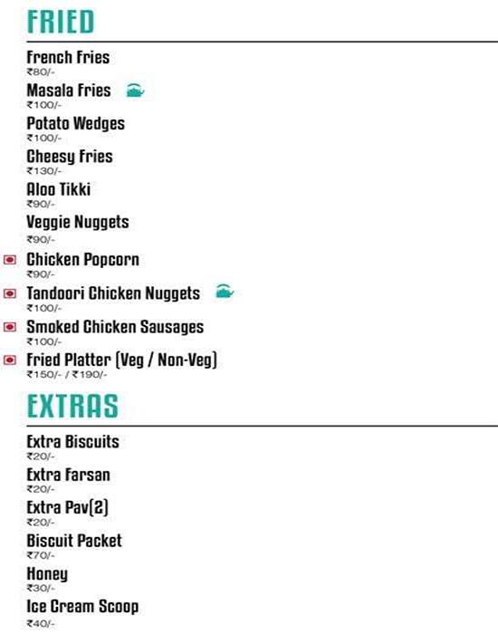 Chai menu