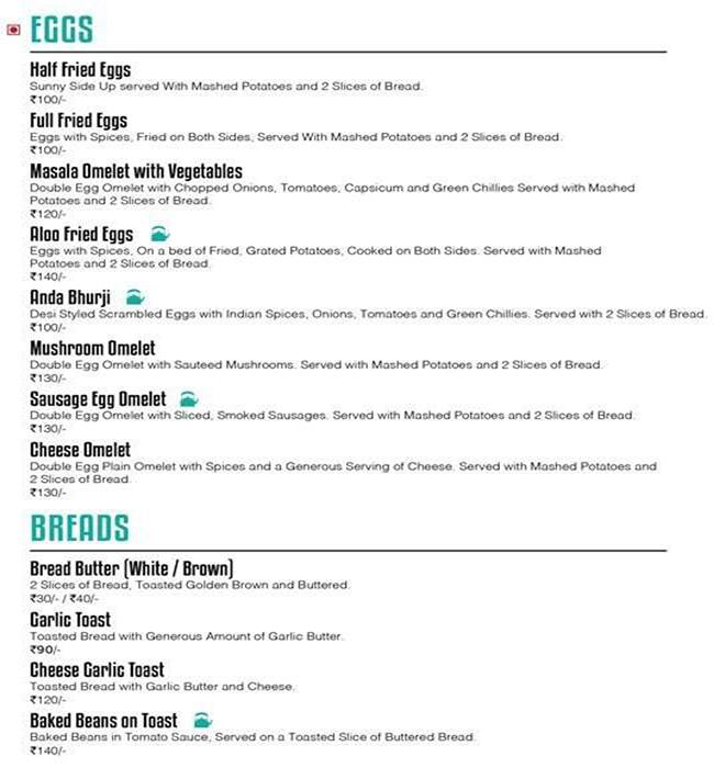 Chai menu