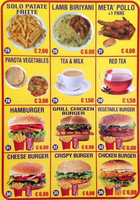 Menu di Halal Indian Arabic Ristorante 