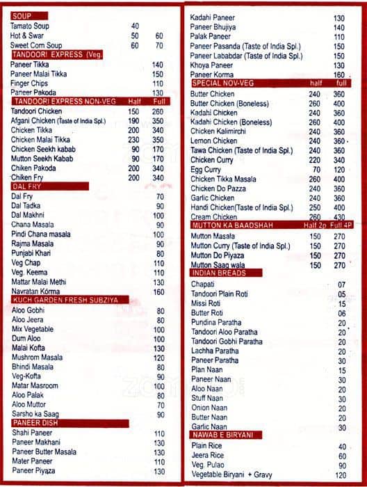 Menu at Taste of India Foods, Delhi, Bijwasan Rd