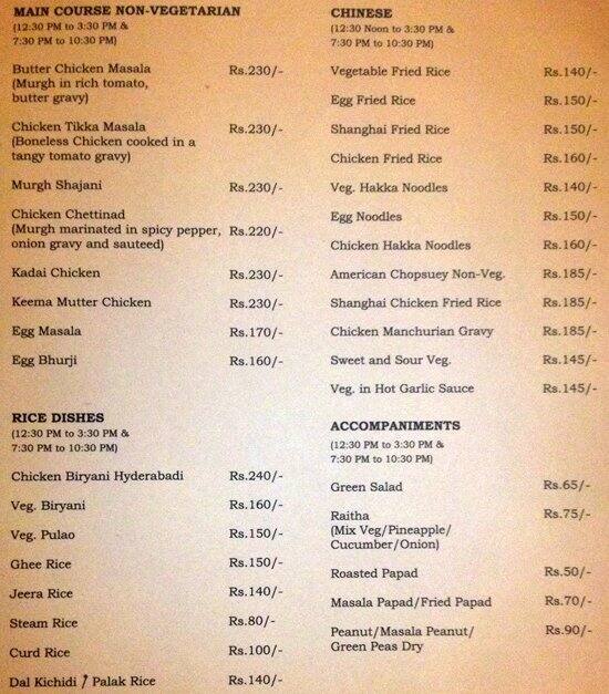 Thespian menu