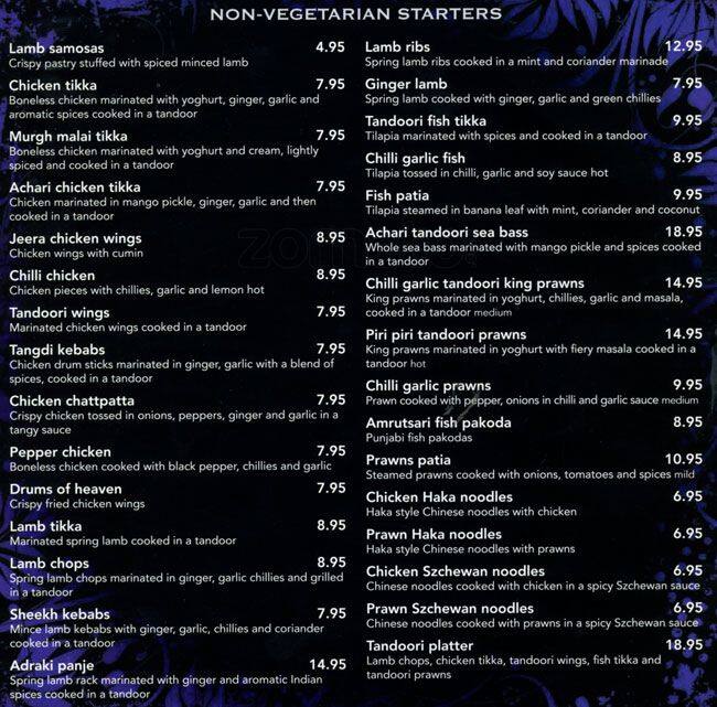 Abercorn menu