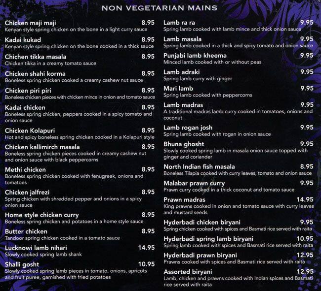 Abercorn menu