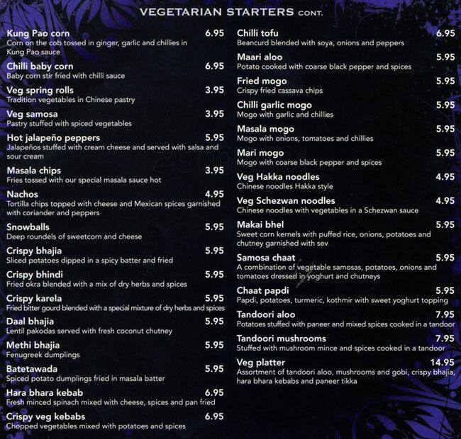 Abercorn menu