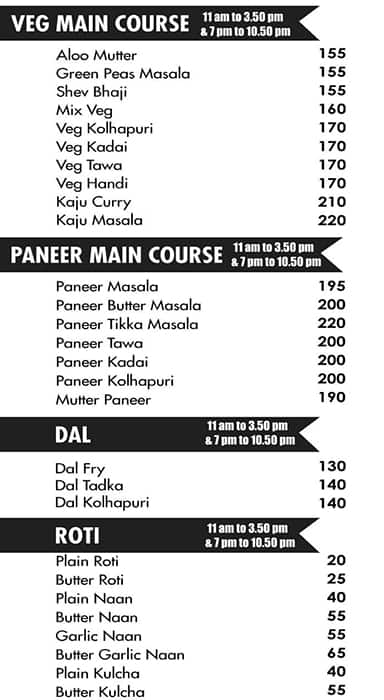 Murlidhar Pure Veg menu