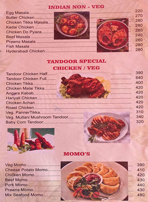 Tropicana Beach Shack. menu