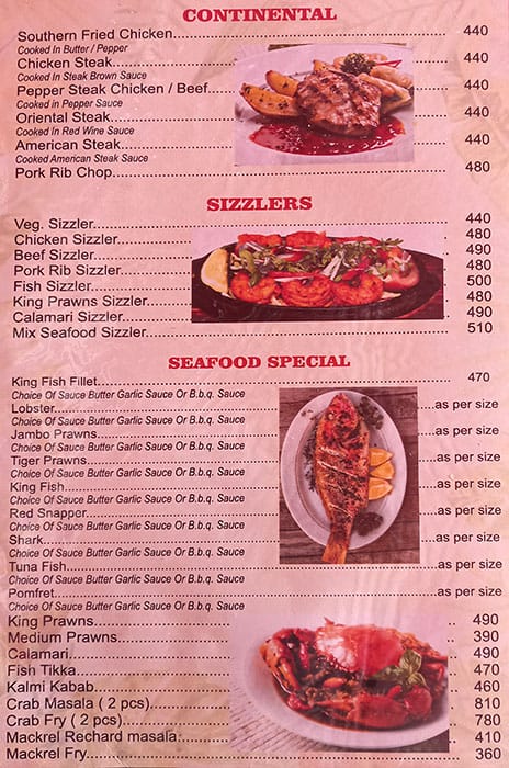 Tropicana Beach Shack. menu