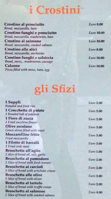 Menu di Al Cavallino Bianco 