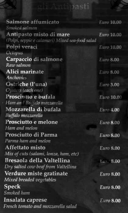 Menu di Al Cavallino Bianco 