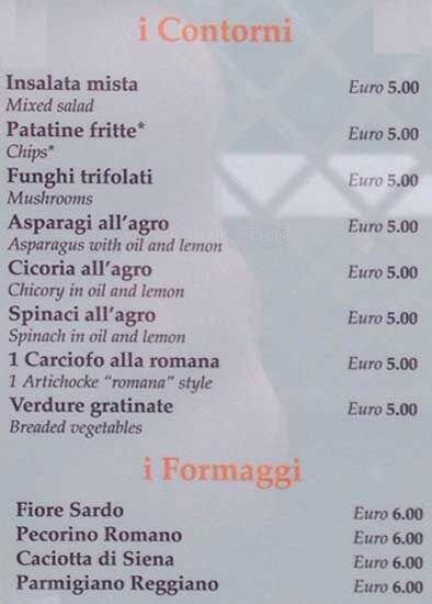 Menu di Al Cavallino Bianco 