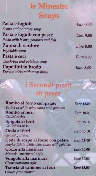 Menu di Al Cavallino Bianco 