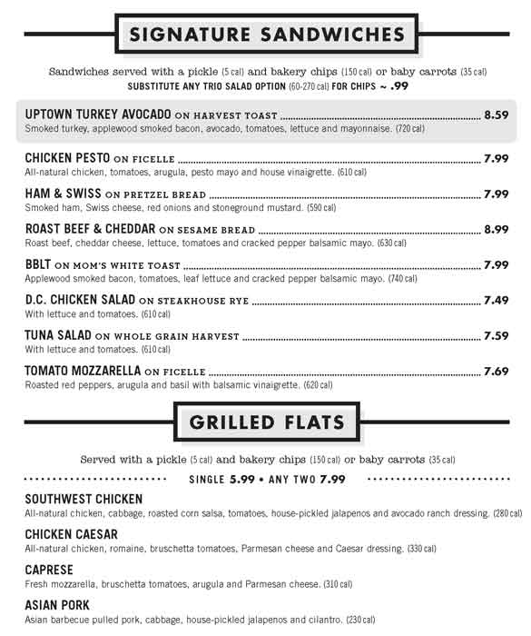 Carta de Corner Bakery, Bala Cynwyd, 153 E City Ave