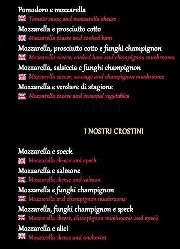 Menu di Uva di Roma 