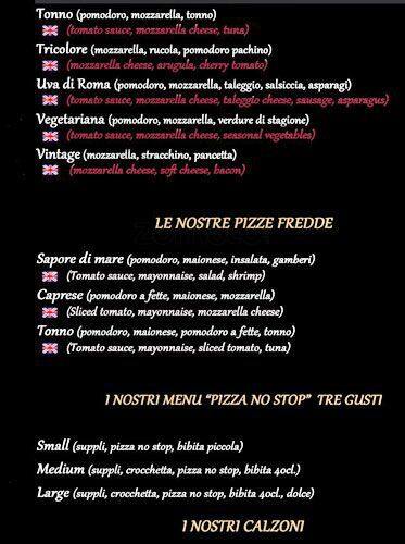 Menu di Uva di Roma 