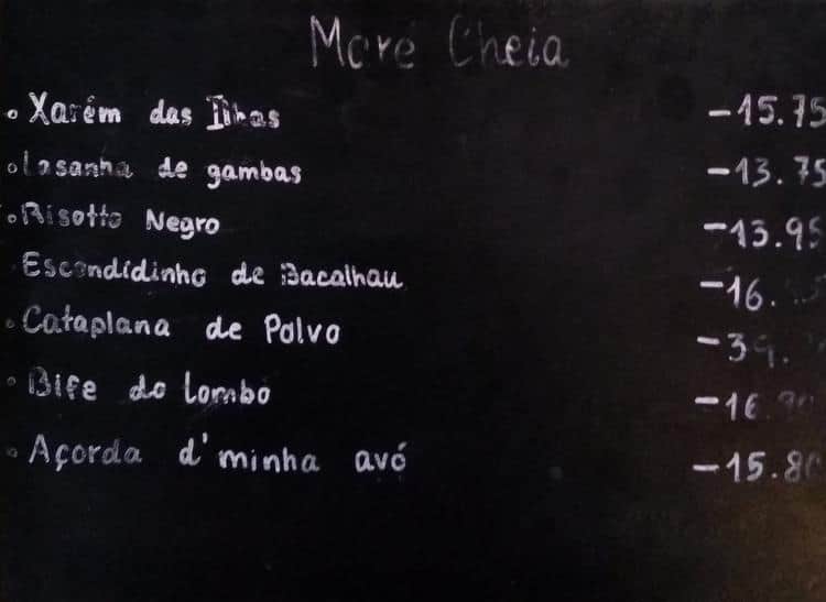 Menu em Maré Shrimp & Stuff restaurante, Olhão