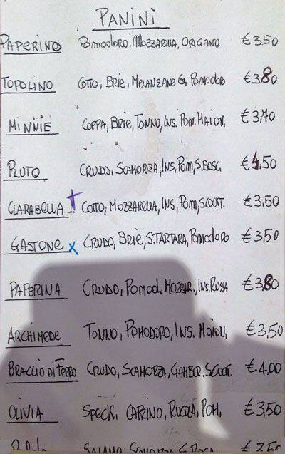 Menu di Al Solito Posto 