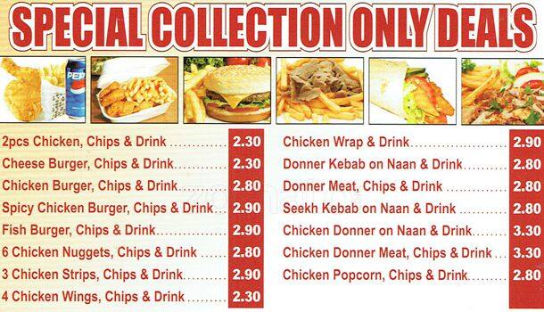 Carta de Delicious Amazing Chicken