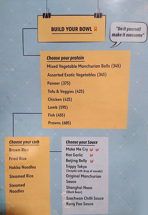 orange chopsticks menu