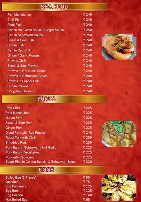 Hotel Canton Bar & Kitchen menu