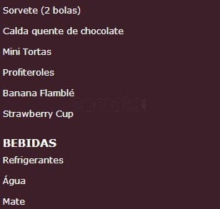 Filet e Folhas cardápio