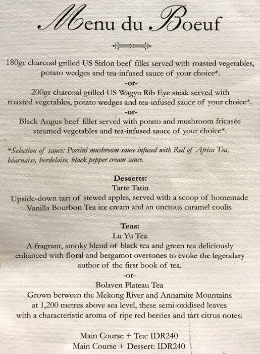 TWG Tea Salon & Boutique Menu - Zomato Indonesia