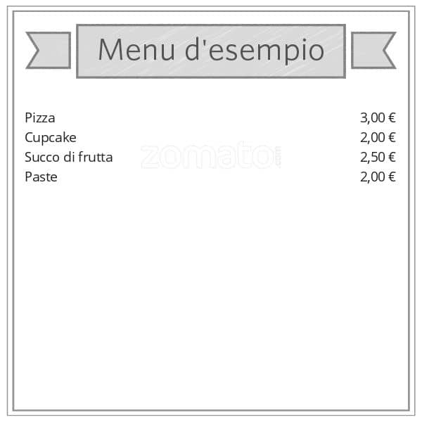 Menu di Senza Pensieri 