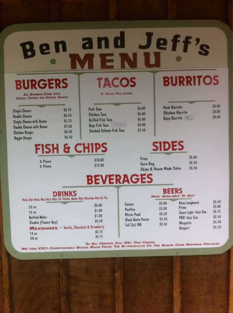 BJ's Burgers and Tacos Menu Urbanspoon/Zomato