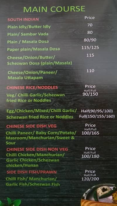The Scoop menu