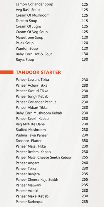 Swarnaa Vegetarian - Warje menu