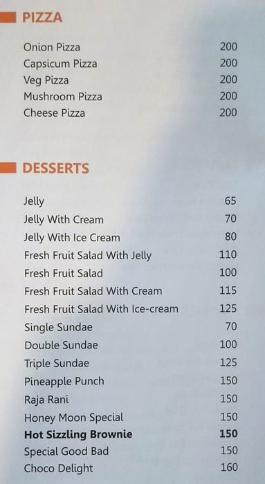 Swarnaa Vegetarian - Warje menu
