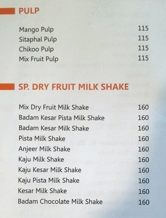 Swarnaa Vegetarian - Warje menu