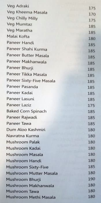 Swarnaa Vegetarian - Warje menu