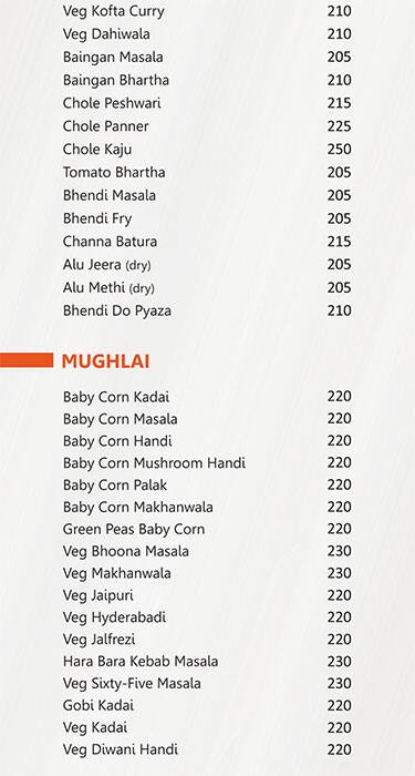 Swarnaa Vegetarian - Warje menu