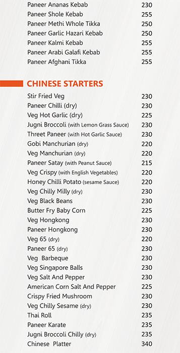 Swarnaa Vegetarian - Warje menu