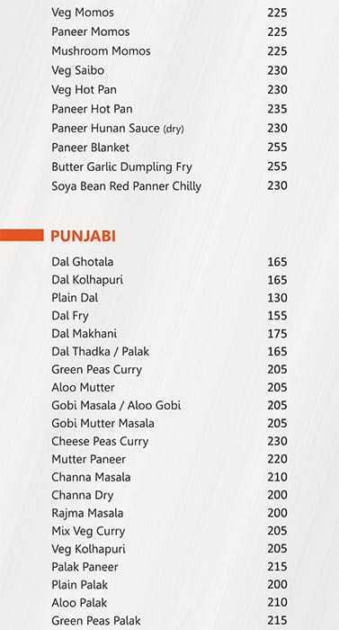 Swarnaa Vegetarian - Warje menu