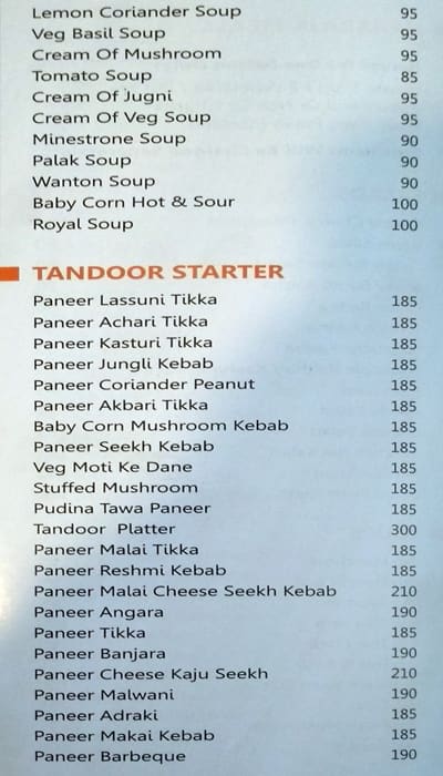 Swarnaa Vegetarian - Warje menu