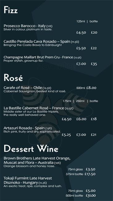 Apiary menu