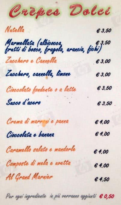 Menu di Lavori in Corso 