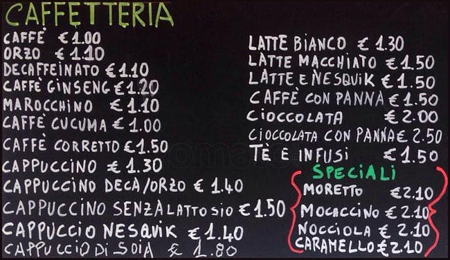 Menu di Lavori in Corso 