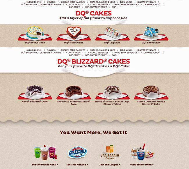 Carta de Dairy Queen Grill & Chill