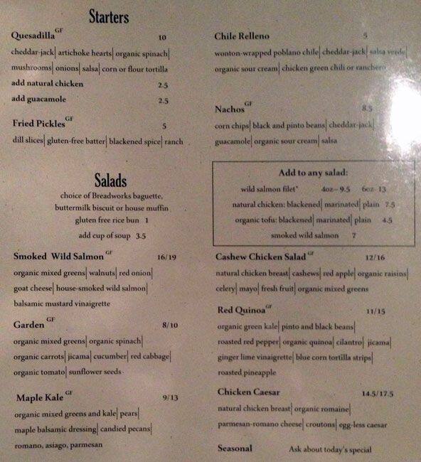 Carta de Turley's Kitchen