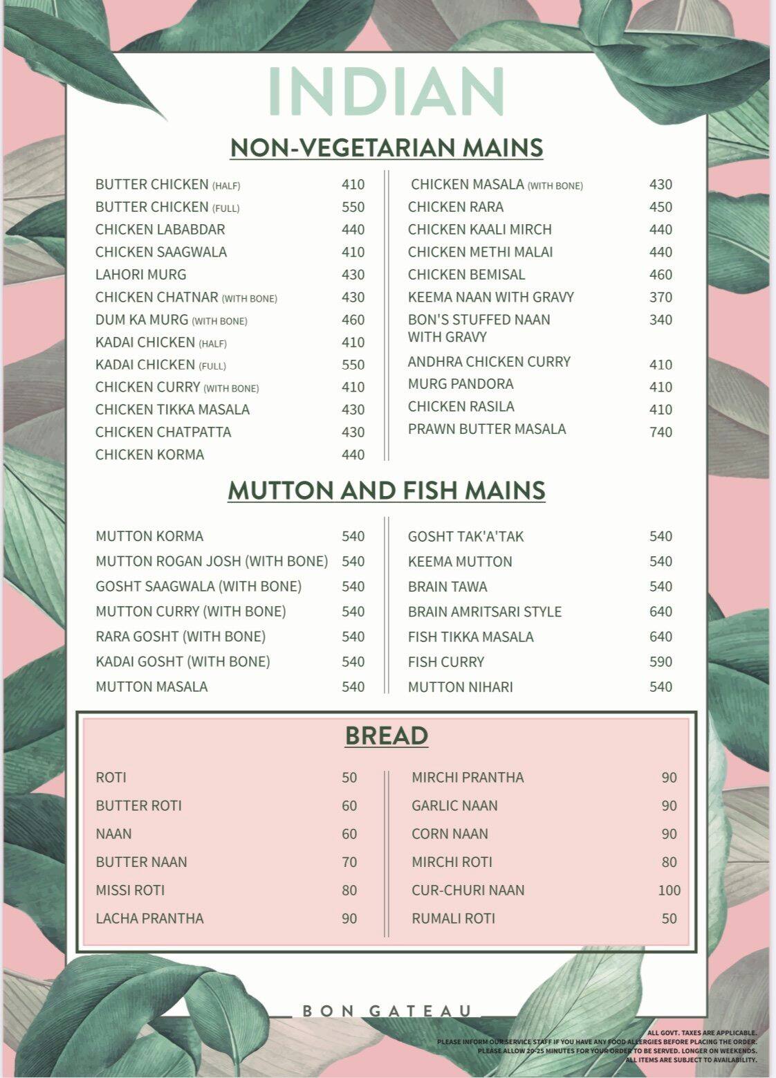 Bon Gateau Menu Menu For Bon Gateau Gurdev Nagar Ludhiana