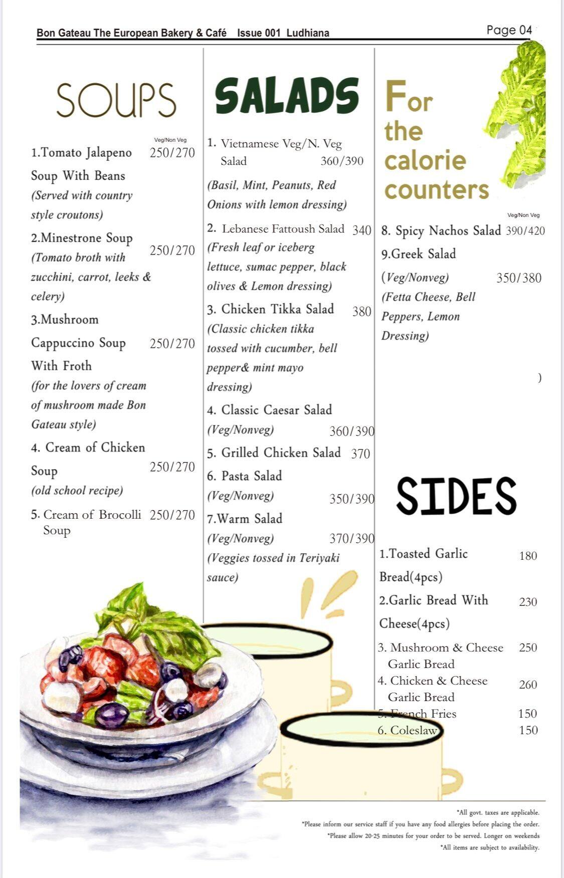 Bon Gateau Menu Menu For Bon Gateau Gurdev Nagar Ludhiana
