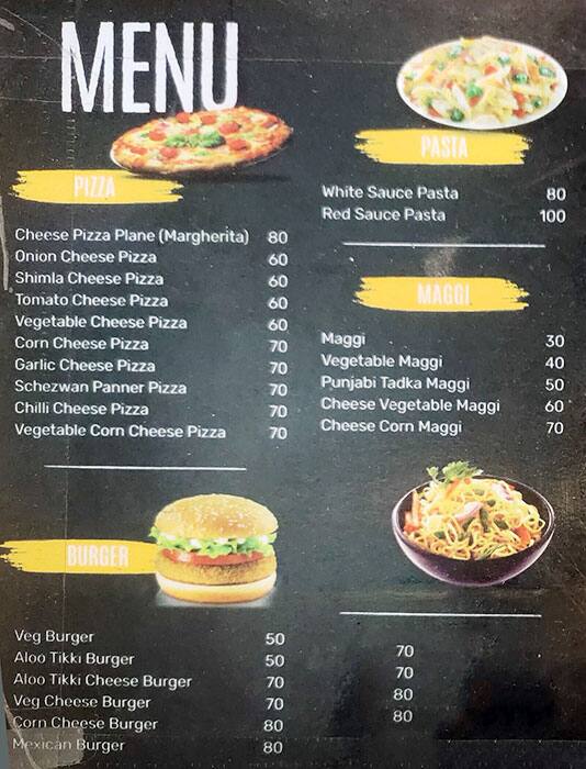 Menu of Cafe Wow, Navlakha, Indore