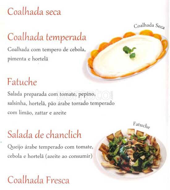 Monte Líbano Delivery cardápio