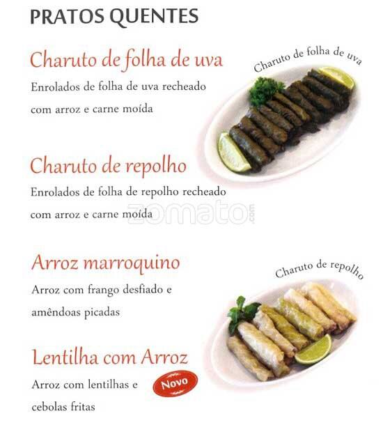 Monte Líbano Delivery cardápio