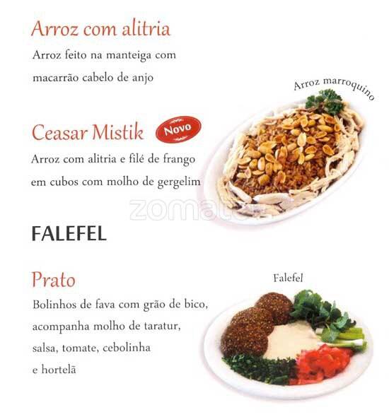 Monte Líbano Delivery cardápio